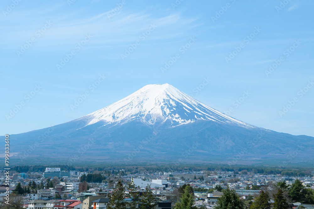 富士山と青空 富士山と青空