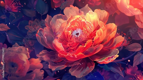 Abstract background beautiful Flowers