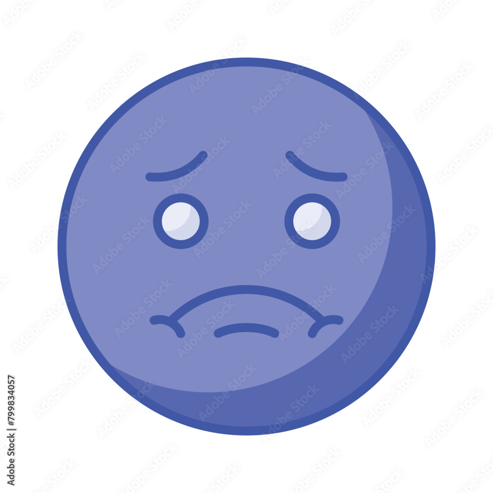 Fototapeta premium Creative icon of sick emoji, ready to use in website and mobile apps