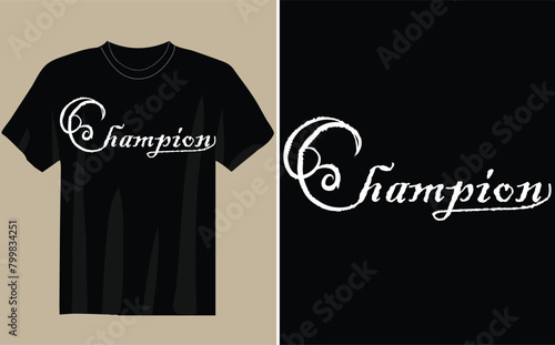 Champion  t shirt unique design and vector