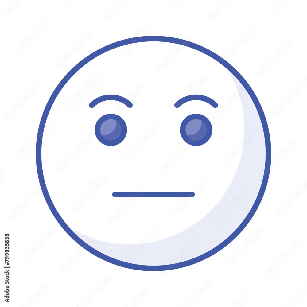 Fototapeta premium Grab this amazing icon of indifferent emoji, customizable flat vector