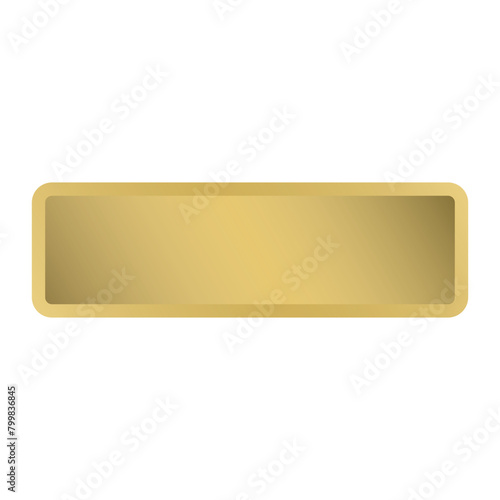 Gold Isolated Button