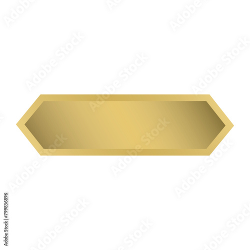 Gold Isolated Button