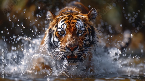 3D illustration of Tiger