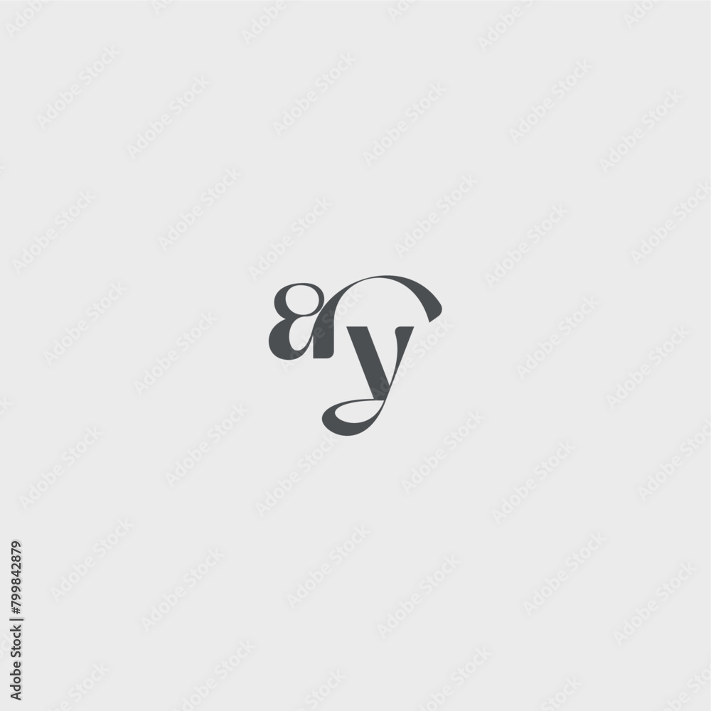beauty monogram initial logo simple and minimalism AY Classy black fashion letter beauty monogram initial logo simple and minimalism AY Classy black fashion letter