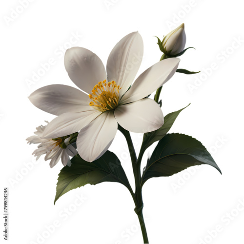 white flower isolated on white