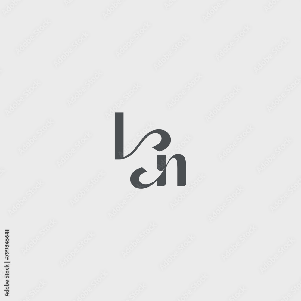 beauty monogram initial logo simple and minimalism LN Classy black fashion letter beauty monogram initial logo simple and minimalism LN Classy black fashion letter