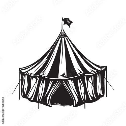 Circus tent isolated on white. Circus tent vector illustration Stock Vector 