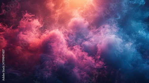 Abstract Colorful Powder Burst on Dark Background © Namra