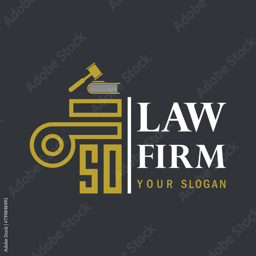 SO modern law firm justice logo design vector graphic template.