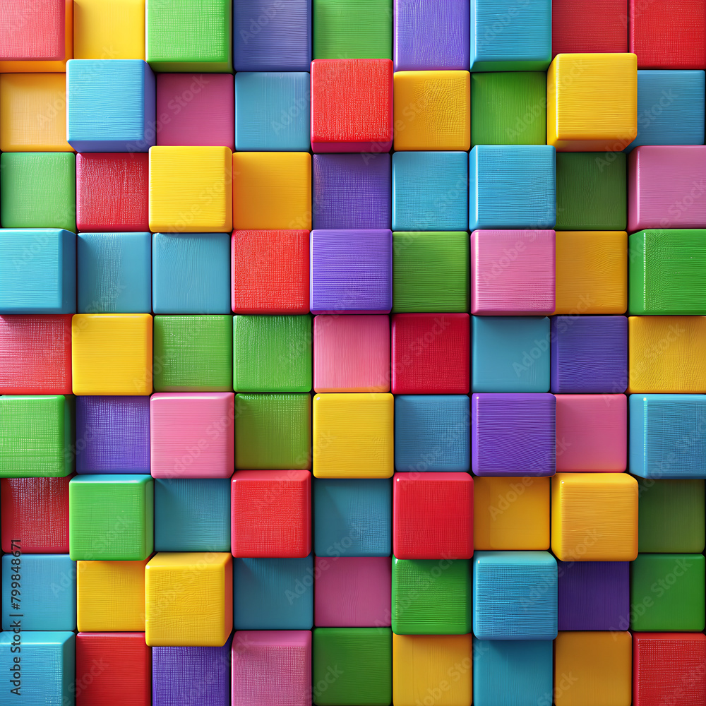 Solid blocks of vibrant colors arranged in a minimalist pattern, generative ai Solid blocks of vibrant colors arranged in a minimalist pattern, generative ai