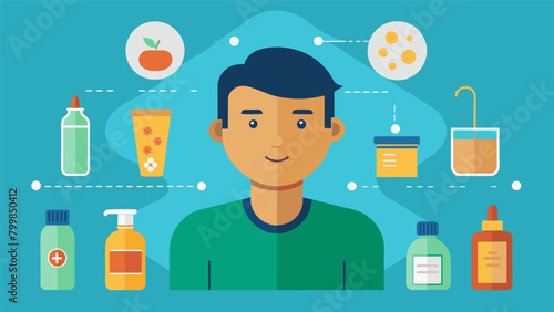 A visual aid showing the differences in texture and ingredients between products for male and female skincare..