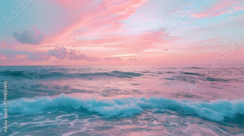 Blue Sea And Pink Sky Beauty Of The Nature © Pervaiz