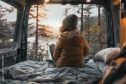 A social media influencer decides to embark on a vanlife journey to disconnect from the digital world and reconnect with nature  Portray their struggles with withdrawal, the unexpected benefits of bei photo