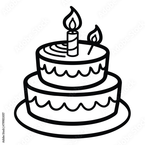 Birthday cake vector design