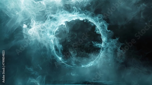 Circle of smoke stock photo Abstract