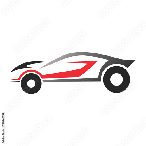 illustration vector graphic of Racing car logo