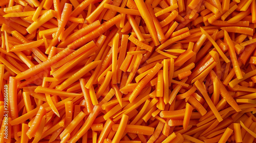 A pile of small carrots bright orange color
