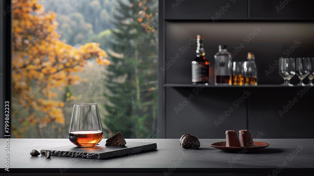 Autumn Whiskey and Chocolate Pairing with Scenic View