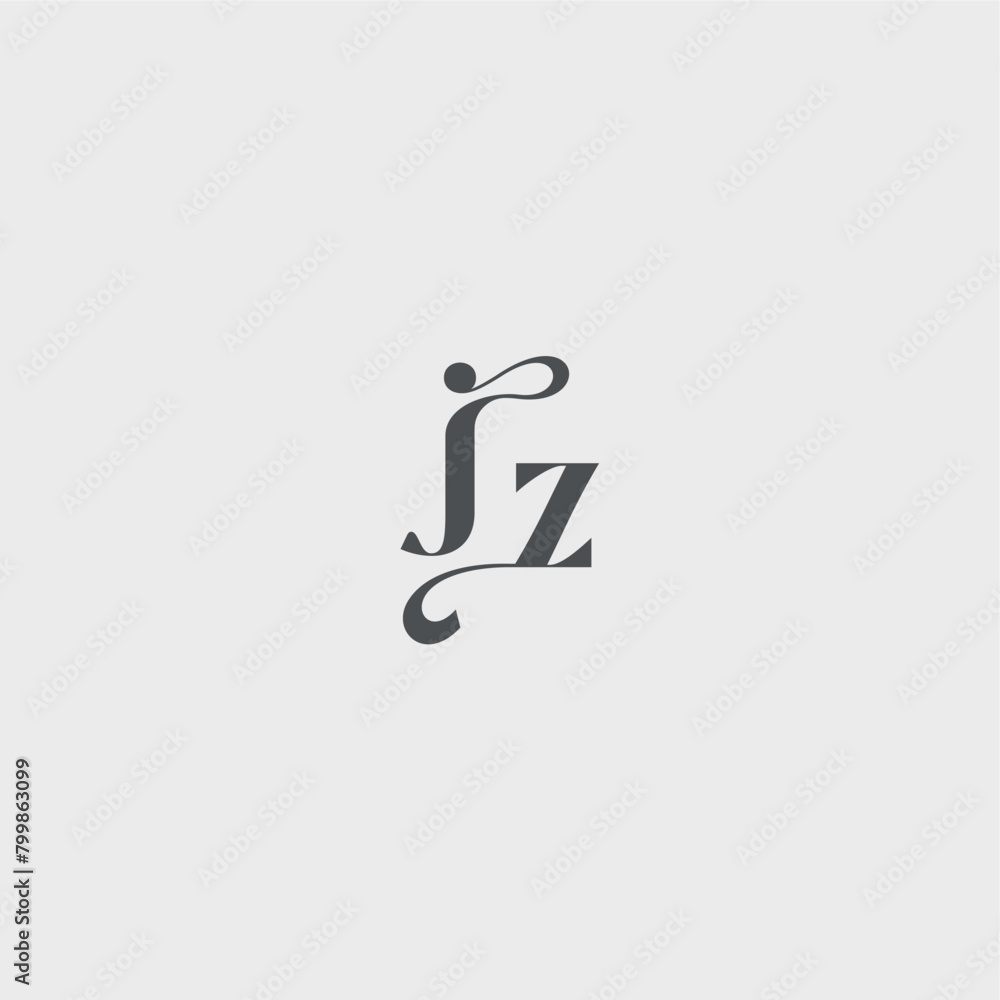 Classy black fashion beauty monogram initial logo letter simple and minimalism JZ Classy black fashion beauty monogram initial logo letter simple and minimalism JZ