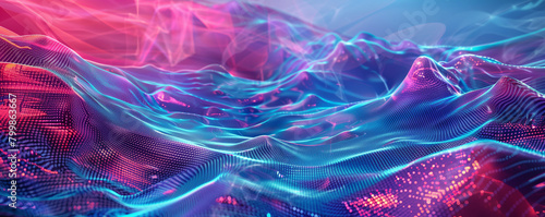 Ethereal Waves in the Virtual Realm: The Beauty of Digital Topography