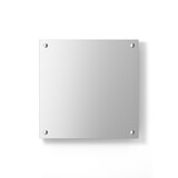 Square Nameplate Mockup 3D Rendering on Isolated Background