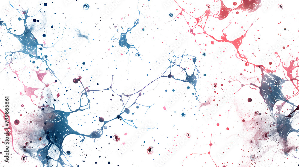brain cells on white background. abstraction. on transparent background 