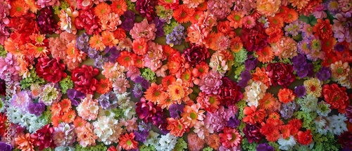 Flower wall background © Yelena