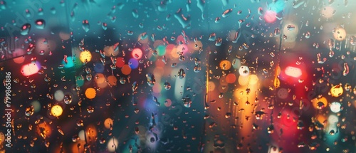 A raindrops on a window photo
