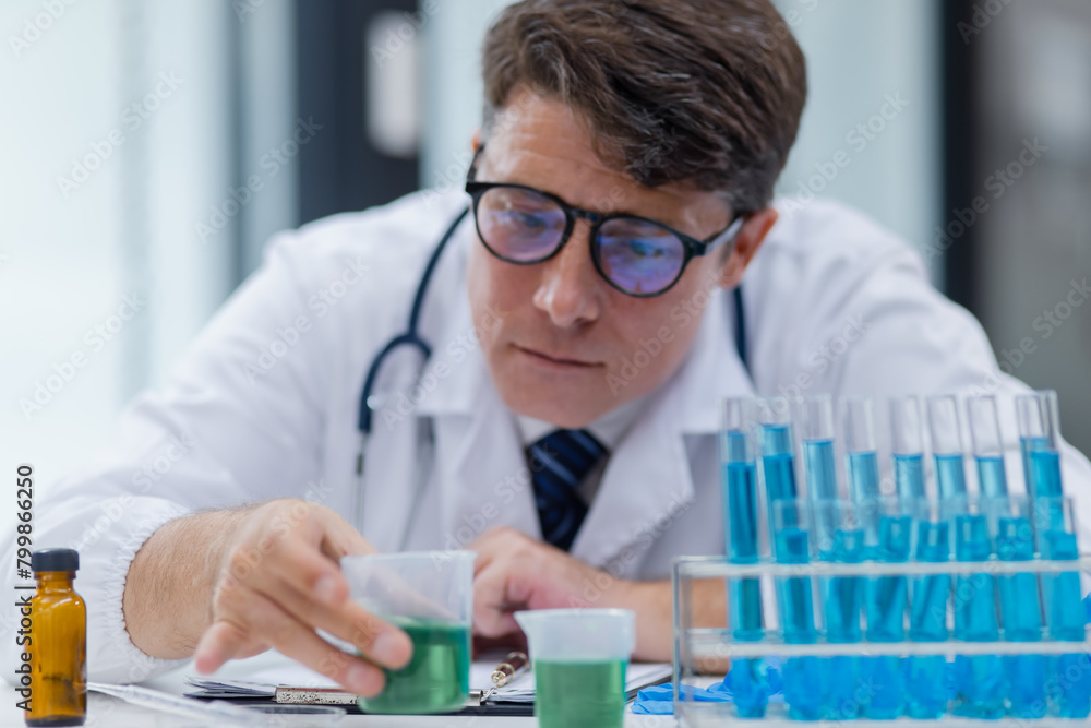 Scientist, Sustainability and sample, Doctor man using a microscope working in a laboratory for research or innovation. Scientist, Sustainability and sample, Doctor man using a microscope working in a laboratory for research or innovation.