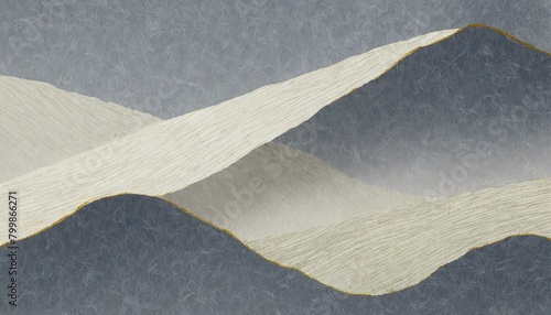 落ち着いた空間、瞑想、ゆっくりとした時の流れをイメージしたイラスト（和、和風イメージの背景素材）