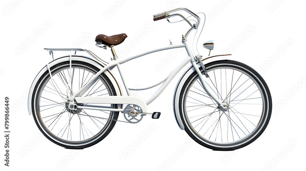 full-size bike on a transparent background 