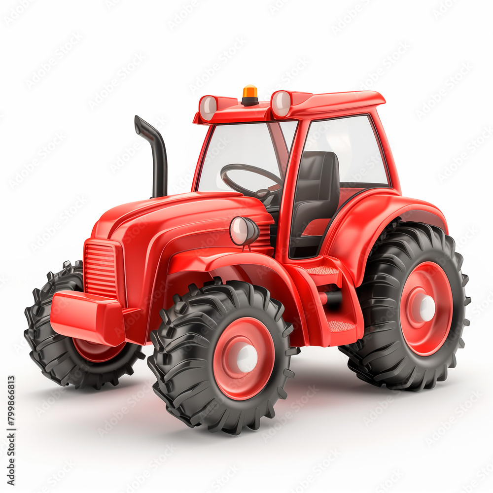 3D Cartoon Red Tractor on White Background — Bold and Dynamic Farm Vehicle Design
3D Cartoon Red Tractor on White Background — Bold and Dynamic Farm Vehicle Design