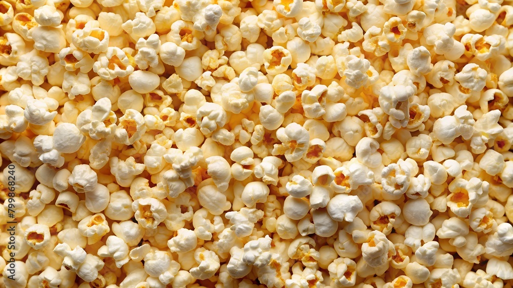 popcorn background, top view popcorn background, top view