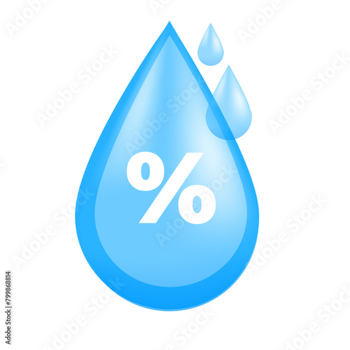 Hygrometer, Humidity meter, Climate control tool. Vector illustration.