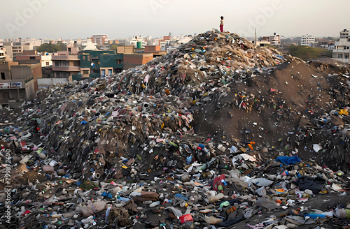 A large hill of garbage