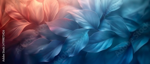 Mystical Background Consisting Of Plant Leaves. Generative AI 