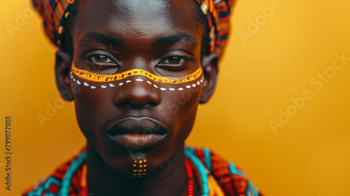 African Man with face Paint 