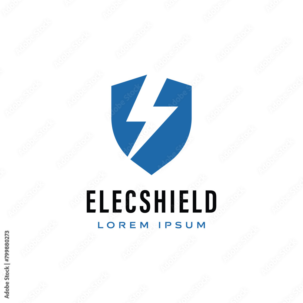 Shield electric logo symbol for robust security and dynamic energy branding Shield electric logo symbol for robust security and dynamic energy branding
