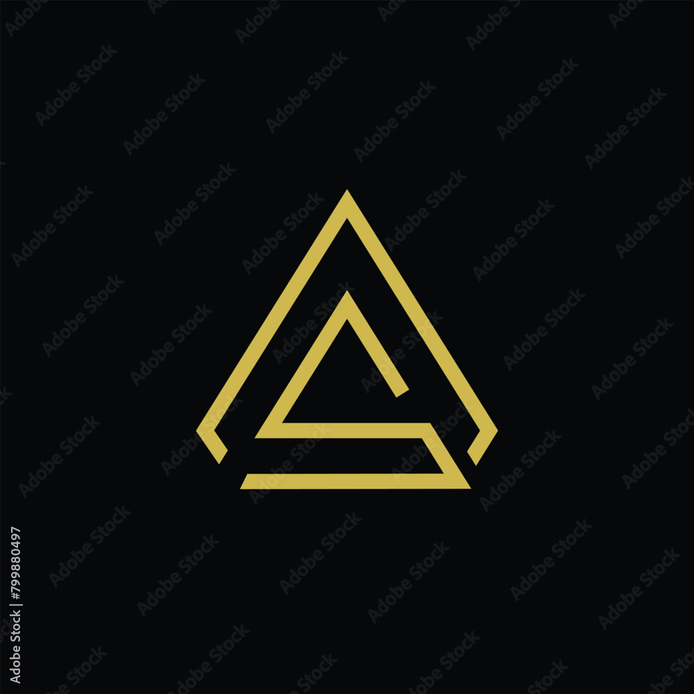 Geometric triangle letter S logo design vector for modern branding and design Geometric triangle letter S logo design vector for modern branding and design