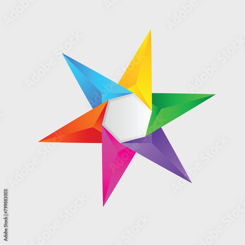 star logo colorfull