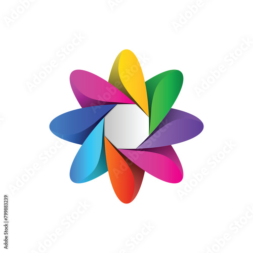 colorful pinwheel isolated on white