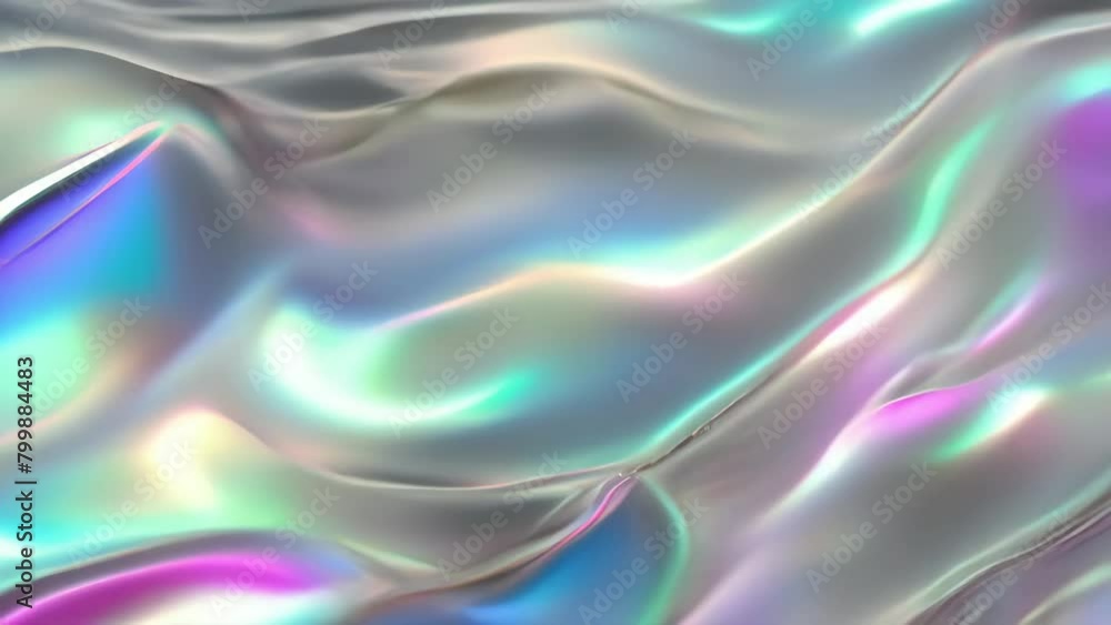 abstract animated background with holographic silver silk waves abstract animated background with holographic silver silk waves