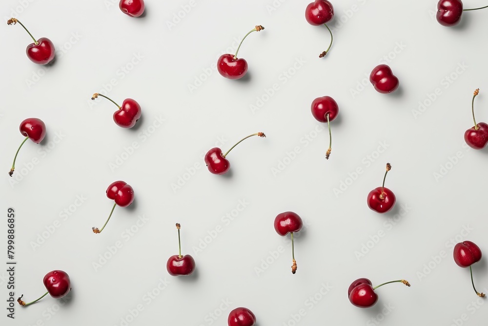 Ripe cherries, isolated on white, perfect for summer concepts. Ripe cherries, isolated on white, perfect for summer concepts.