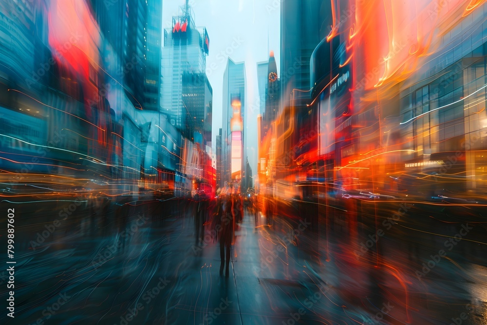 Vibrant Blurred Cityscape for Modern Urban Concepts