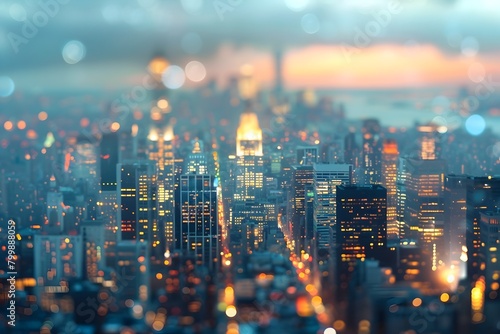 Blurred Cityscape Backdrop for Metropolitan Themes and Corporate Designs