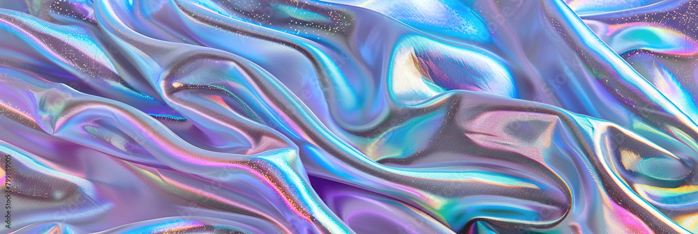 Color, background and iridescent holo fabric with flare, texture and light with pastel neon shine. Color, background and iridescent holo fabric with flare, texture and light with pastel neon shine.