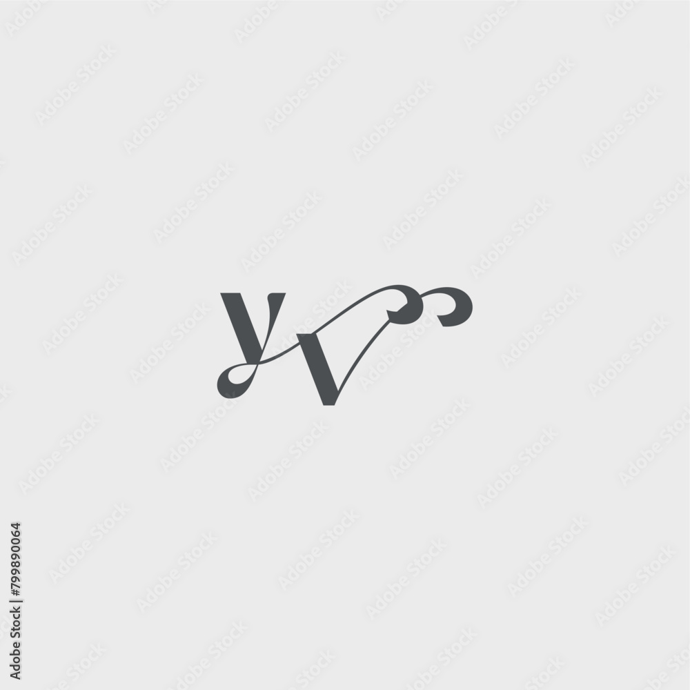 YV letter simple and minimalism Classy black fashion beauty monogram initial logo YV letter simple and minimalism Classy black fashion beauty monogram initial logo