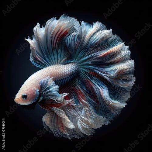 Beautiful colorful fighting fish