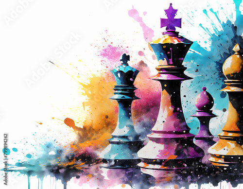 Lively chess pieces